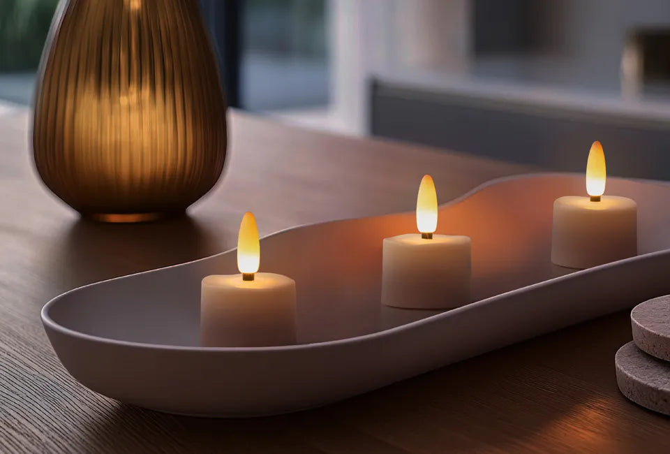 Home & Comfort - Oplaadbare LED Theelichtjes Set van 6 – Met Afstandsbediening – Dimbaar – 4 Lichtstanden – Inclusief Oplaadstation