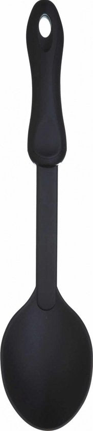 KitchenCraft Kooklepel 31 cm – Nylon – Zwart – Hittebestendig Keukengerei