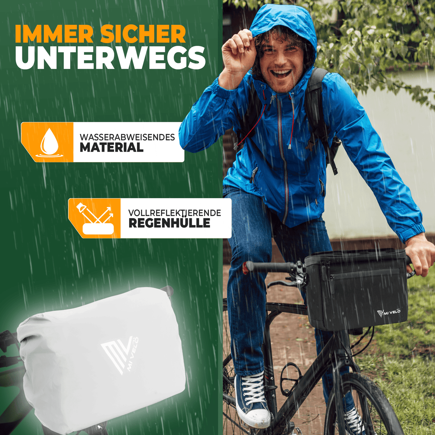 Mivelo stuurtas fiets KlickFIX met vak voor mobiele telefoon "OSKAR".