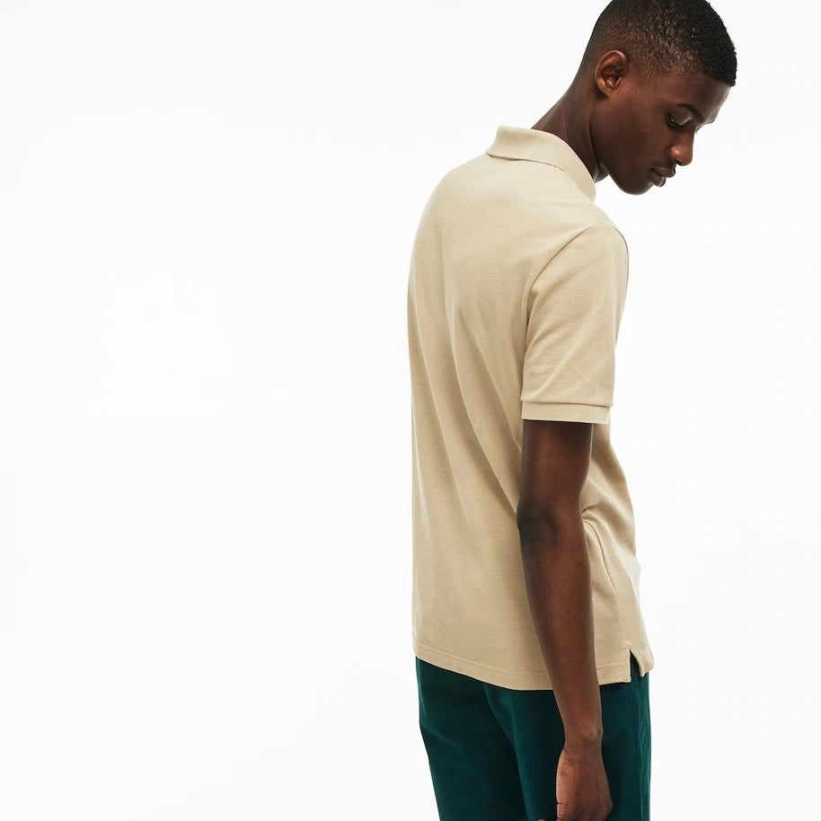 Lacoste Slim Fit Polo Shirt - Korte Mouw - 100% Katoen - Beige - Maat XS