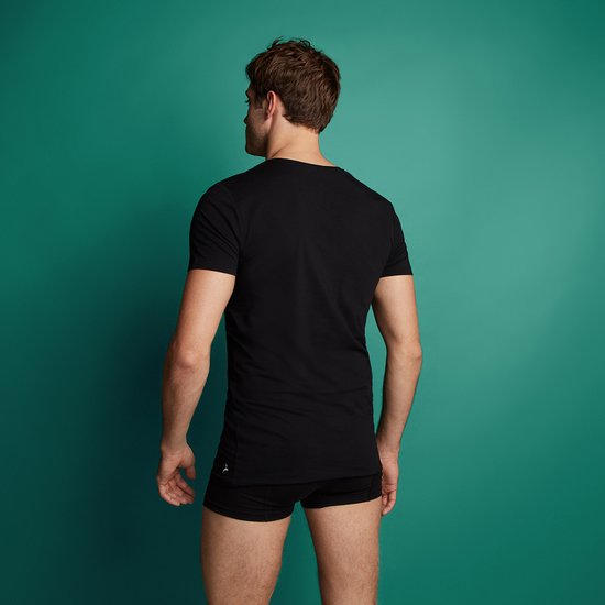 Ten Cate - XXL - Basic T-shirt - 2-pack - V-hals - Heren - Zwart