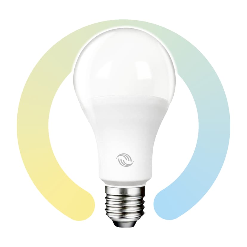 Prokord Slimme Ledlamp E27 - Wit - 10 W - 1050 lm - Instelbaar 2700 tot 6500 K - Dimbaar - WiFi met Google Assistent & Alexa