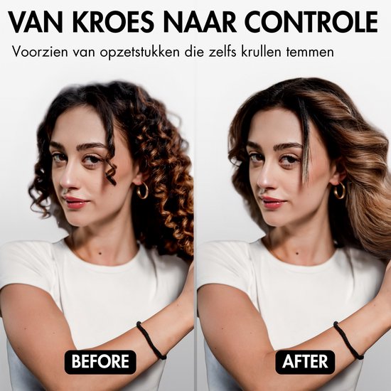 Sansbeauté® 8-in-1 Airstyler met Diffuser en Opbergdoos - Multistyler - Fohnborstel Kort Haar - Föhnborstel - Haarstyler - Haardroger - Warmteborstel - Krulborstel - Krultang - Stijlborstel - Roterende Kabel