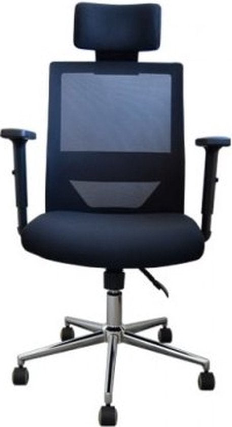 BRASQ OC400 Ergonomische Bureaustoel Zwart met Hoofdsteun - Bureaustoelen - Bureaustoelen voor Volwassenen - Gaming stoel 50 x 49 x 118 cm