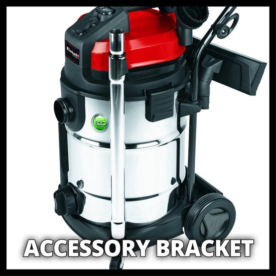 Einhell Elektrische Nat-/Droogzuiger TE-VC 2230 SA - 1150 W - 220 mbar - 30 L - ECO-technologie - Luchttekortregelaar - Incl. Combimondstuk tapijt / gladde vloer - 3 m slang - Telescopische buis