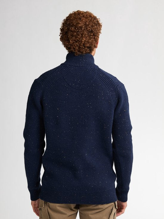 Petrol Industries - Heren Gemêleerde Trui Buffalo - Blauw - Maat S