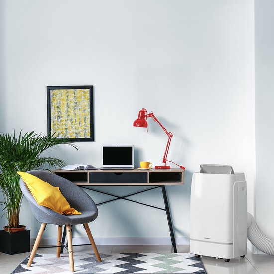 Auronic Mobiele Airco – 4-in-1 Koelen, Verwarmen, Ontvochtigen & Ventileren – 12.000 BTU – Tot 35 m² – 44 x 33,5 x 66,5 cm – Wit