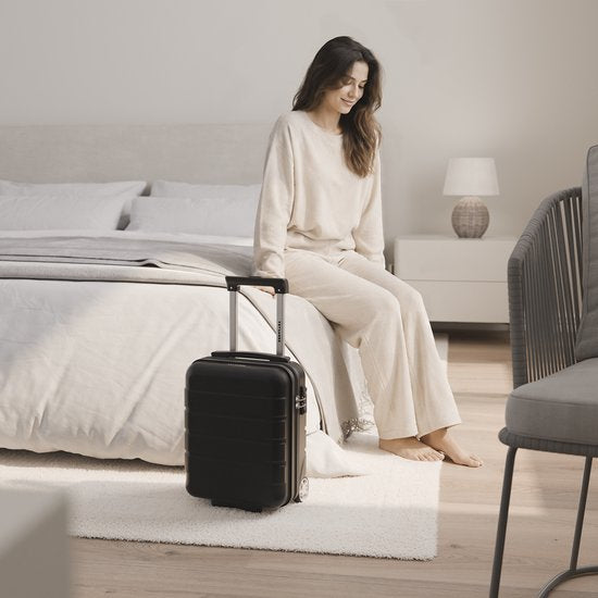 TRVLMORE Handbagagekoffer - 40x30x20 cm - Underseater - 24L - TSA-slot - 2 Wielen - Zwart