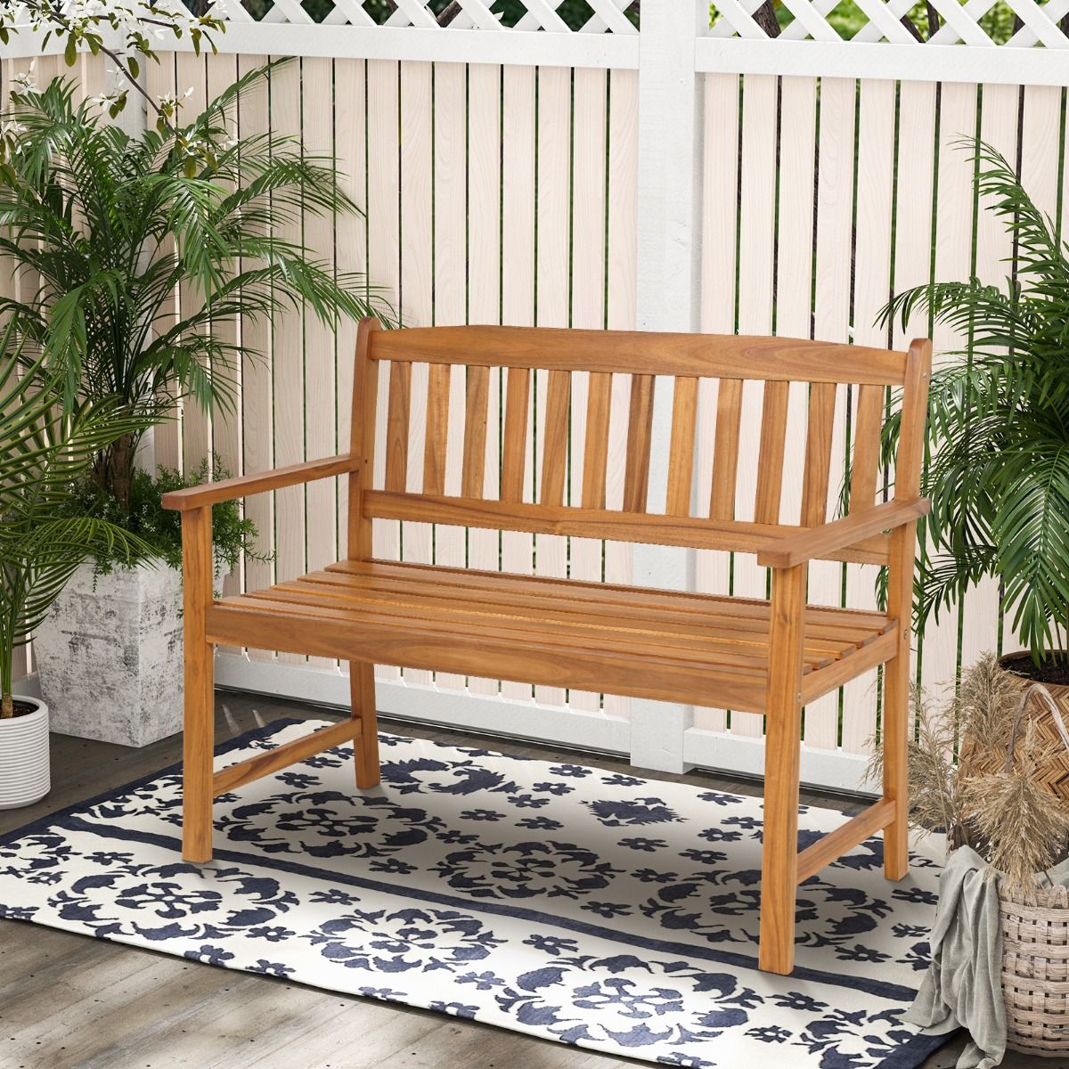 Coast Tuinbank - Massief acaciahout - 2-zits - Tot 360 kg draagkracht - Natuur - 110 x 56,5 x 86 cm