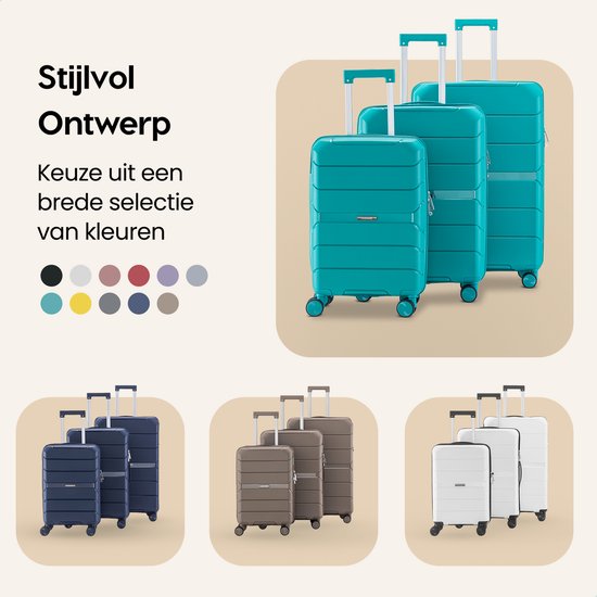 SC Urban Adventurer Grote Reiskoffer 110L – 49x30x75 cm – Spinner Wielen – Cijferslot – Groen