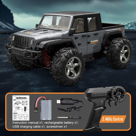Fuegobird RC Auto - RC Voertuig - hoge snelheid speelgoedauto - Hogesnelheids terreinwagen - grijs