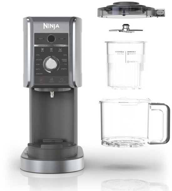 Ninja CREAMi Deluxe IJsmachine NC502EU – 10 Programma’s – Zwart – 1.4L – Zelf IJs, Sorbet, Gelato & Milkshakes Maken – Inclusief 2 Bekers