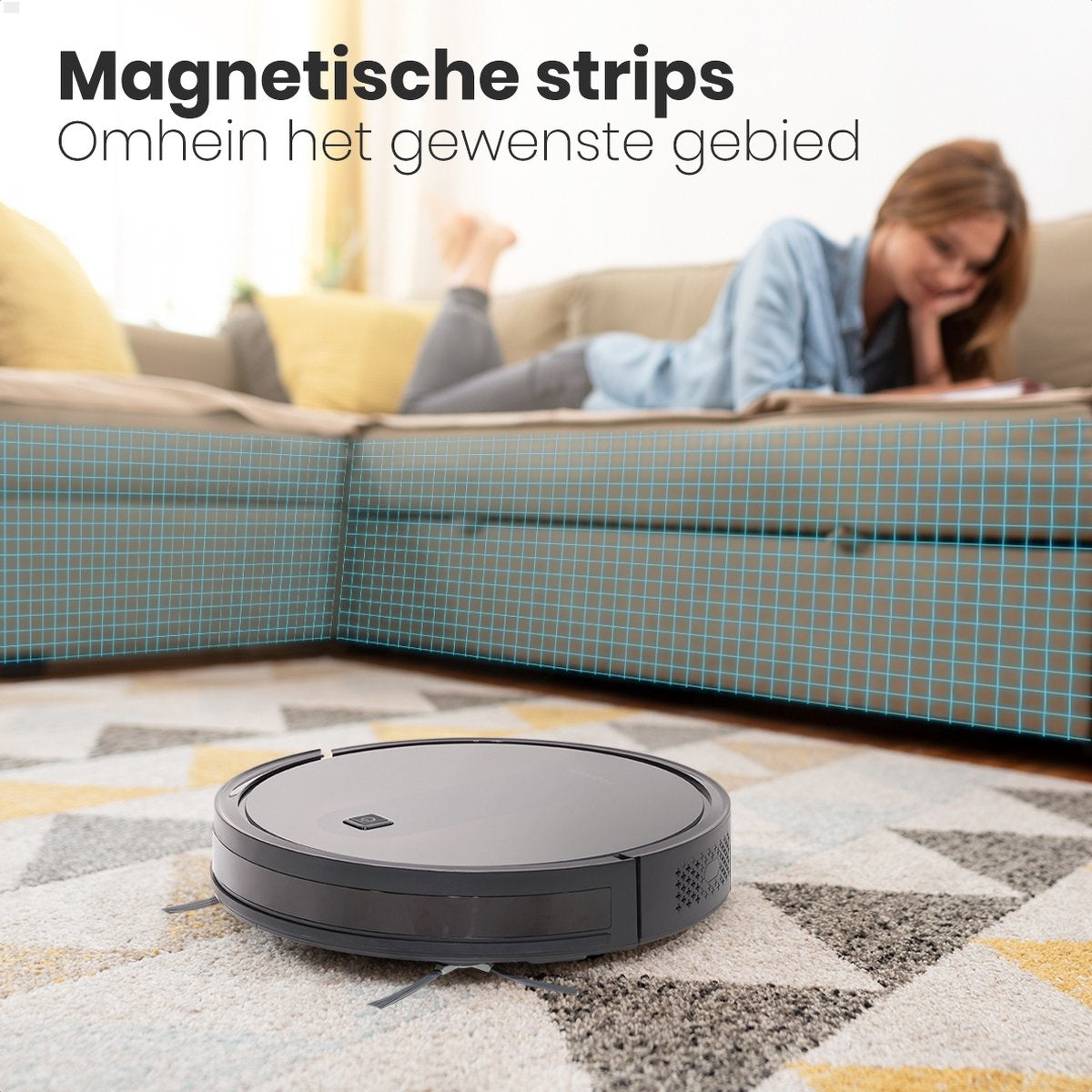 Auronic Robotstofzuiger met Dweilfunctie - WiFi en App - 1400Pa - Automatisch Laadstation - Dubbel Filtersysteem - Zwart