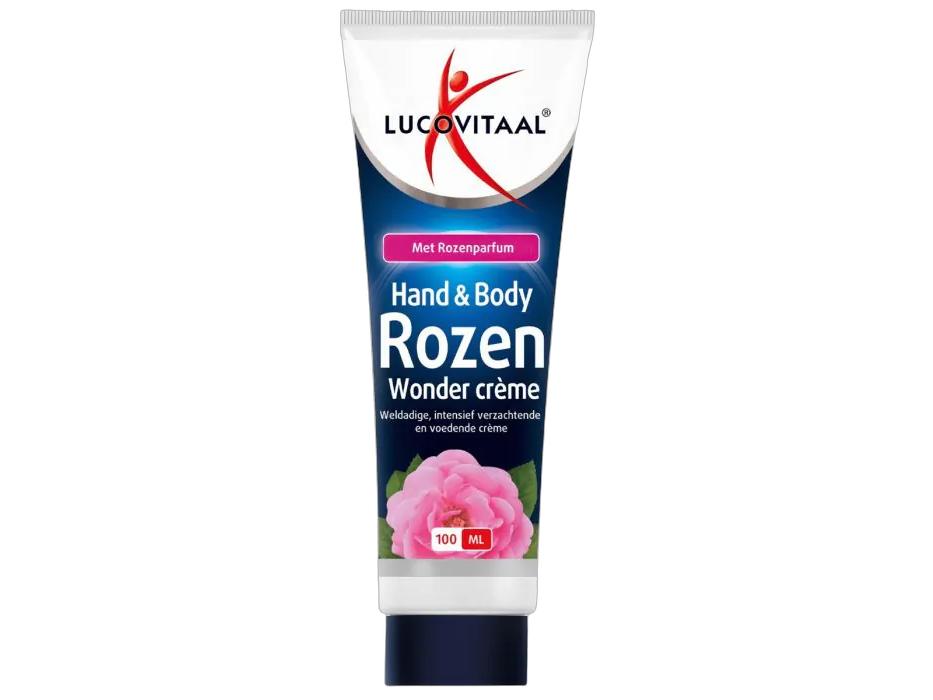 Lucovitaal Hand & Body Rozen Wonder Crème - Verzachtend en Voedend - 3 x 100 ml