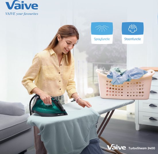 VAIVE TurboSteam 2400 Strijkijzer - Stoomstrijkijzer - Iron - stoomstrijkijzers - 2400W - 320 ML Watertank - Stoomstootfunctie