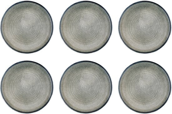 bord ZEN Ø28cm - 6 stuks - Naturel