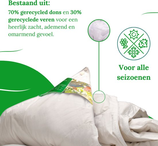 Ten Cate Dekbed - Donzen dekbed - 4 seizoenen dekbed - Dekbedden - Dekbed 260x220 - NEXTLIFE dons gerecycled
