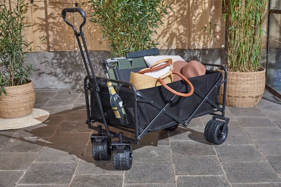 909 Outdoor Bolderkar - Opvouwbaar - Max laadvermogen 80 KG - 100x57x99cm - Zwart