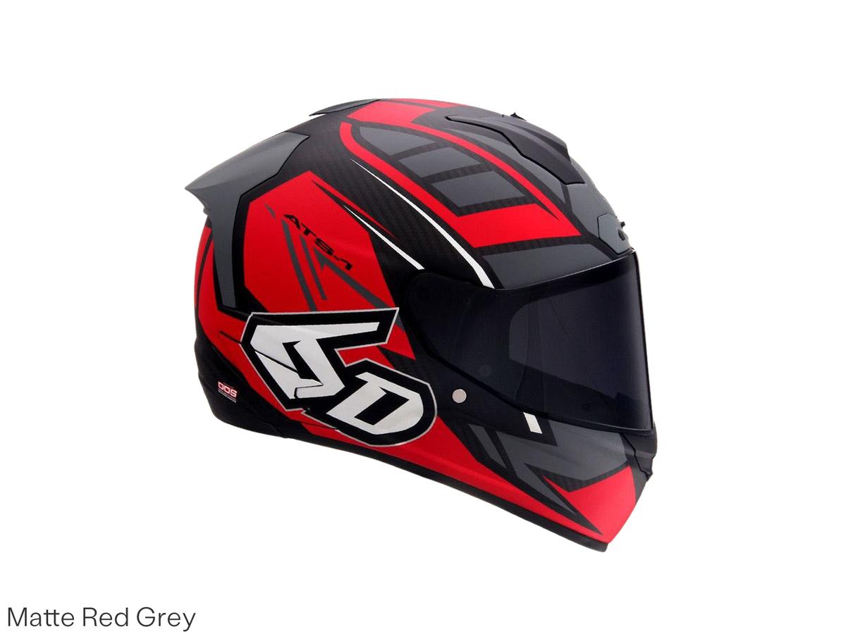 6D Helmet ATS-1R Rogue Motorhelm - Matte Red Grey - maat S