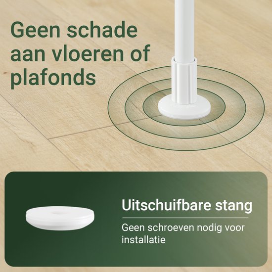 SoBuy Telescopisch kledingrek, robuuste kledingkast, open verstelbare kledingkast met planken en stangen, wit KLS17-WN