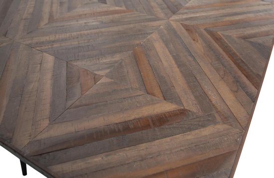 BePureHome Rhombic Eettafel - Hout/Metaal - Naturel - 76 x 180 x 90 cm