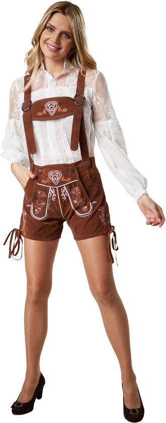 Dressforfun Lederhose Ammersee XL - verkleedkleding kostuum halloween verkleden feestkleding carnavalskleding carnaval feestkledij partykleding - 302813