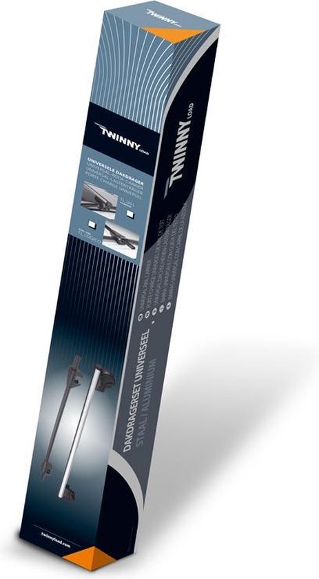 Twinny Load Universele Dakdragerset Twinny Logico Key 120cm Zwart Staal voor auto's met open reling