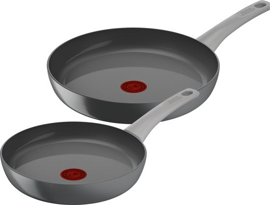 Tefal Renew ON - Koekenpannenset - Ø24 en Ø28 cm - PFAS-vrij - Keramisch - Geschikt voor Inductie