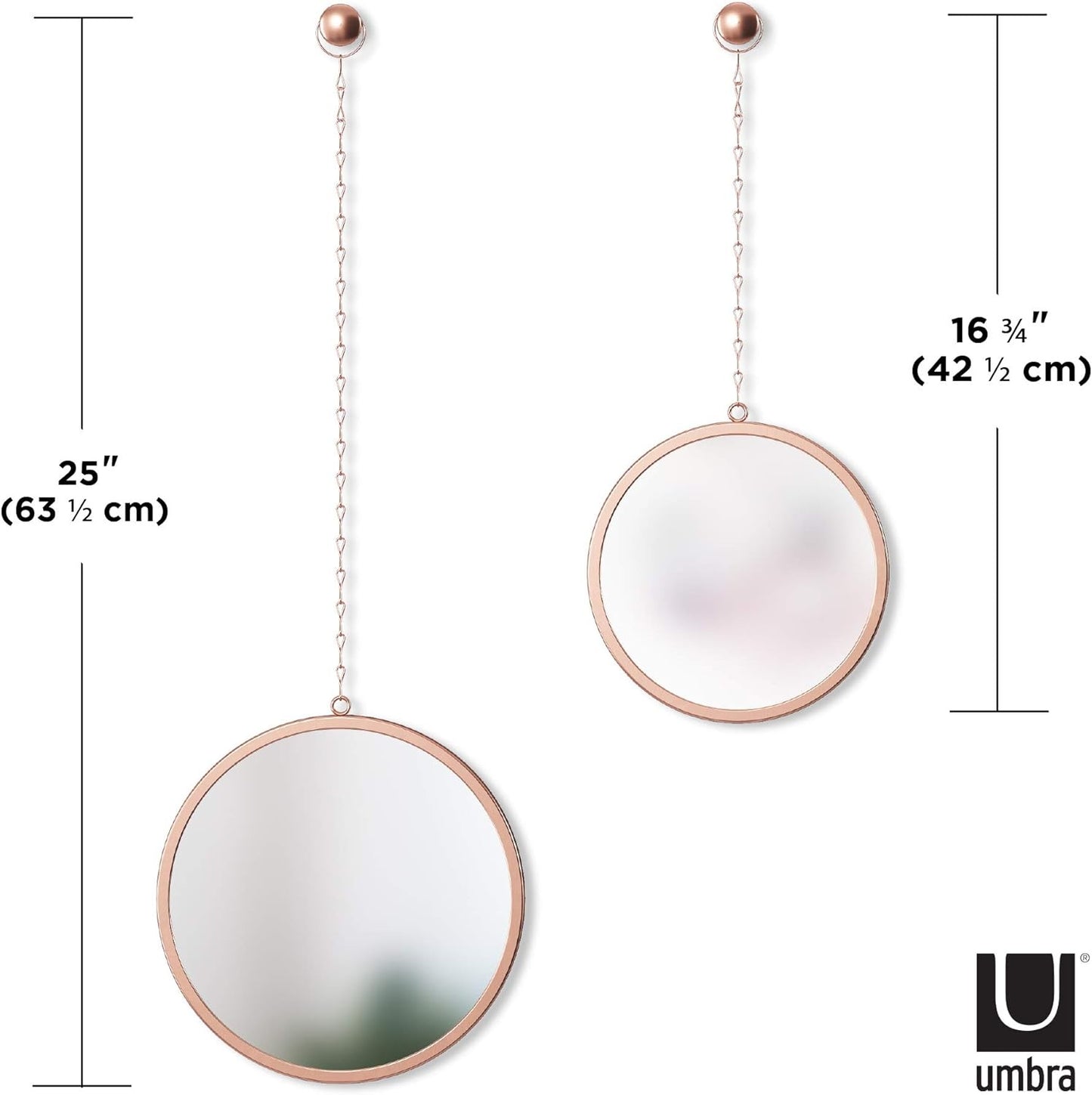 Umbra Dima Spiegel 24x24x8cm staal koper