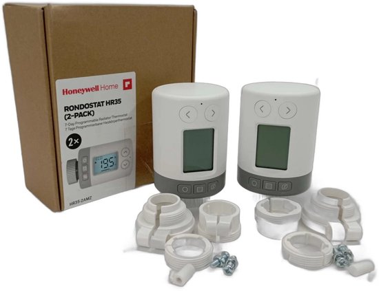 Honeywell Home Rondostat HR35 Radiatorthermostaat - 2 stuks