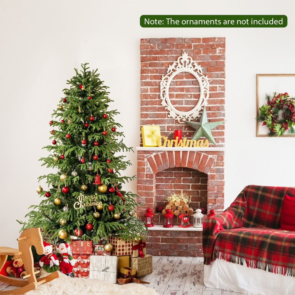 Coast Kunstkerstboom met verlichting - 180 cm - warmwitte LED-lampen - groen