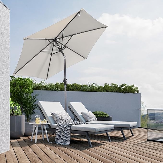 Angel Living Parasol - Ø250 cm - Kantelbaar - Créme