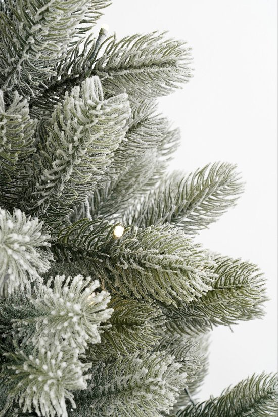Black Box Trees Nigata Kunstkerstboom in Pot met LED Verlichting - H90 x Ø55 cm - Groen Frosted
