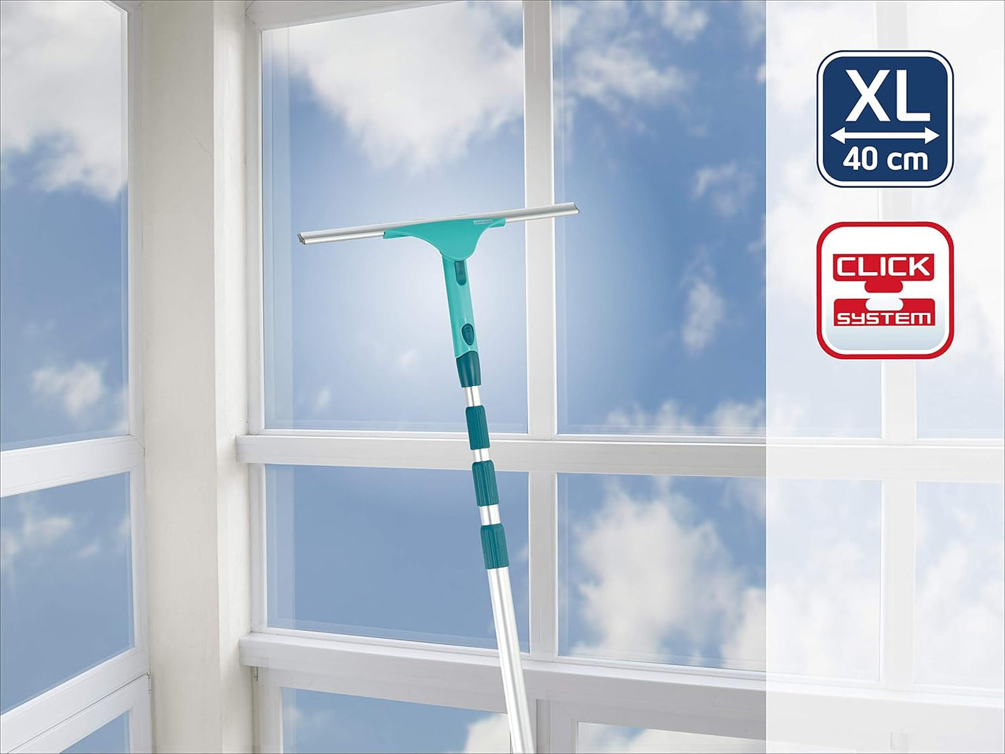 Leifheit - Window Slider XL Set met microvezel en telescoopsteel