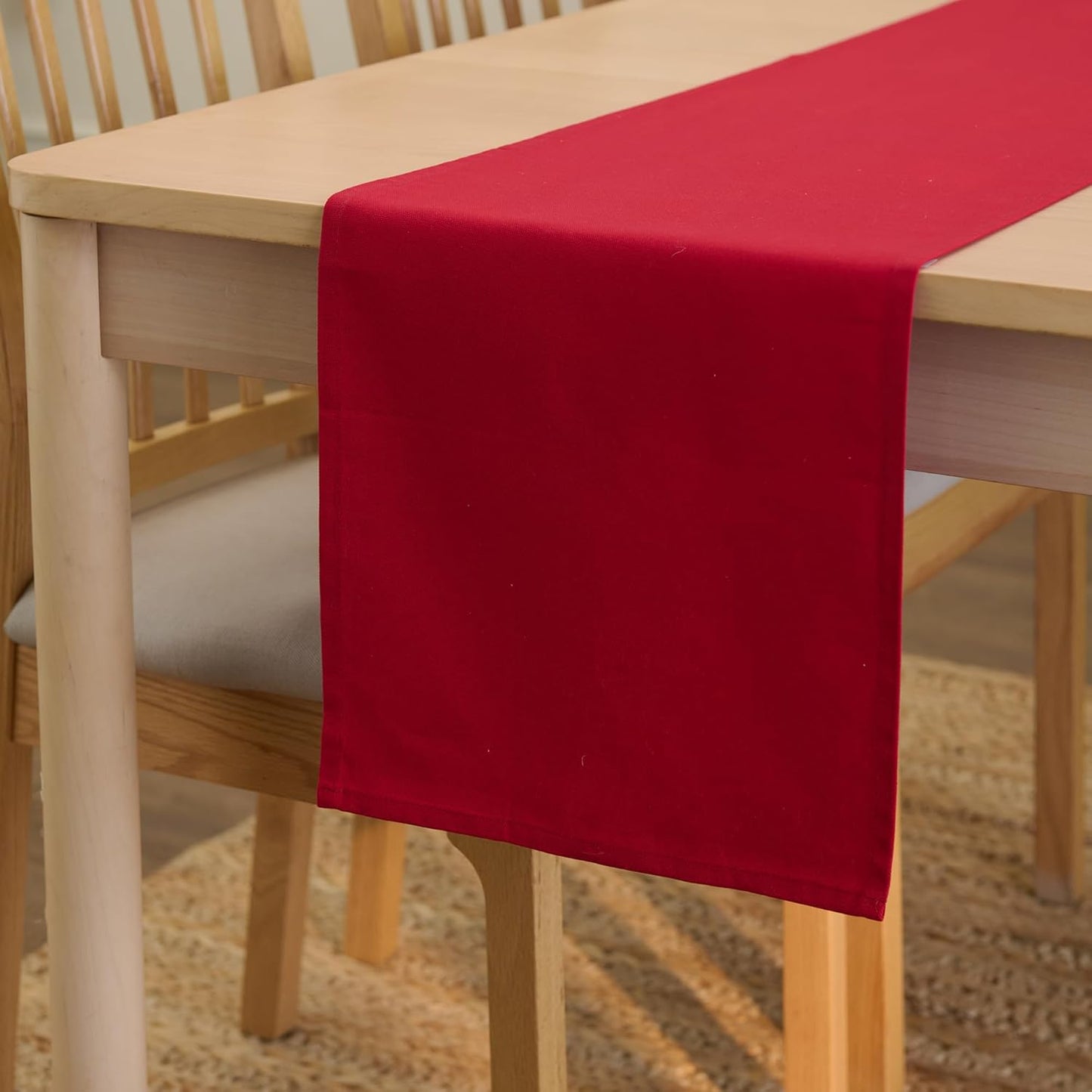 Dekor Kerst Tafelkleed Rood – 45 x 140 cm – kerstprint