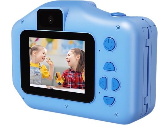 Denver Kindercamera Full HD met Printer - Selfie Camera - 48MP - Digitale Camera Kinderen - Foto en Video - Spelletjes - KPC1370 - Blauw