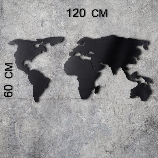 Wereldkaart silhouet