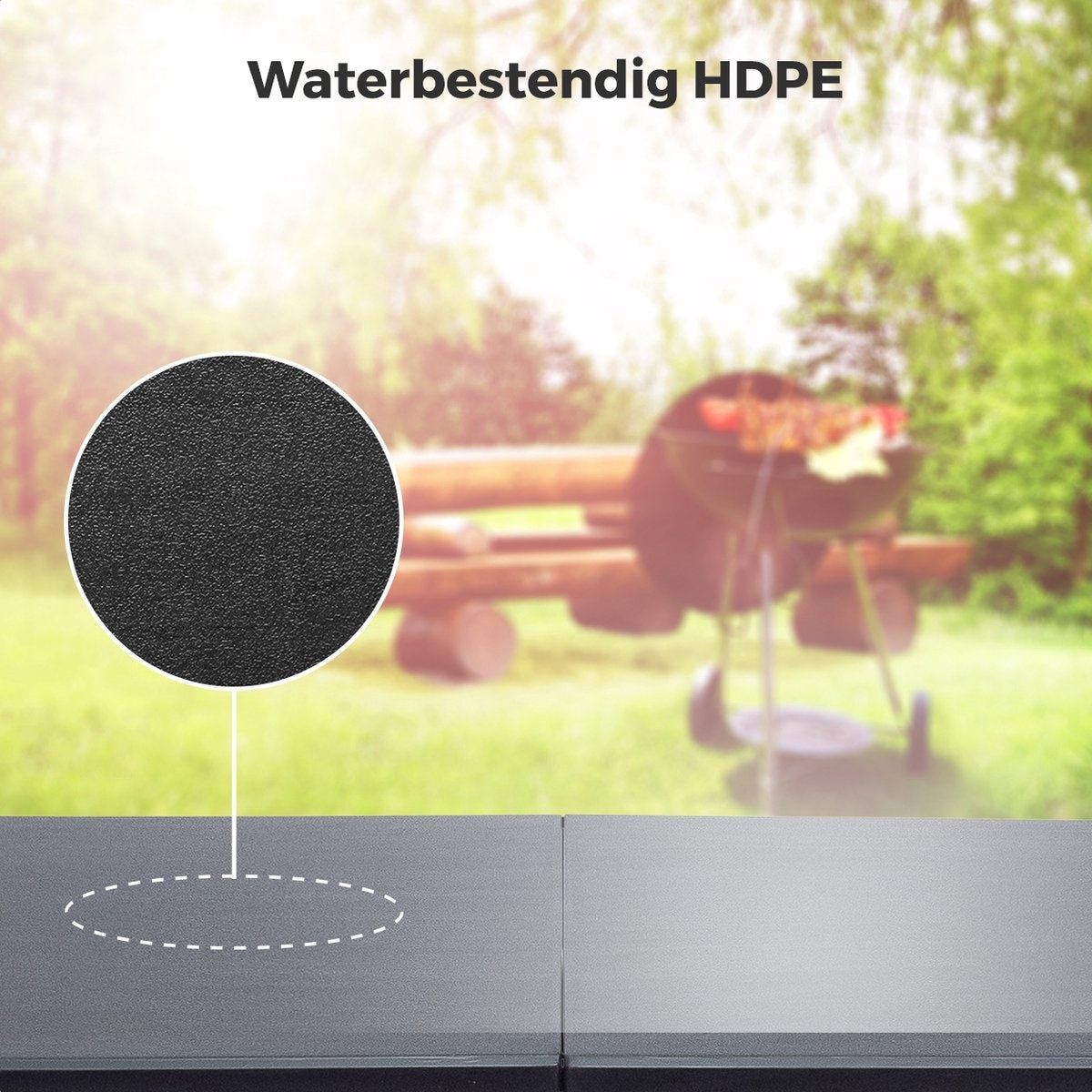 LifeGoods Inklapbare Tafel - 60x120cm - Campingtafel - Weerbestendig - Vouwtafel - Zwart