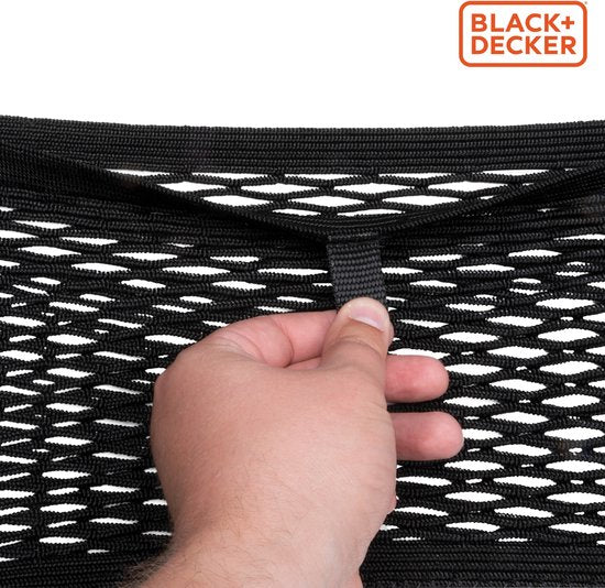 BLACK+DECKER Bagagenet Auto 4 Stuks - Opberging - 4 Verschillende Afmetingen - Zwart