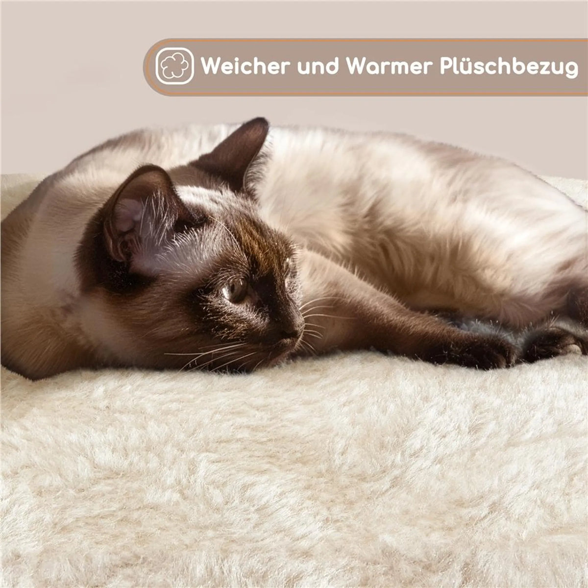 Yaheetech Krabpaal Middelgroot – 43,5 x 43,5 x 106 cm – Voorzien Van Royaal Uitkijkplatform En Hangmat En Kattenmand Met 5 Sisalpalen – Voor Kittens En Middelgrote Katten – Beige Pluche En Spaanplaat