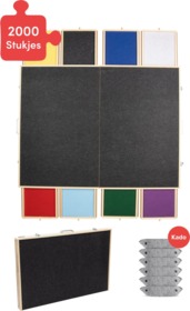 DIYDash Puzzeltafel XL Met Opbergsysteem - 2000 Stukjes - 8 Gekleurde Lades En Deksel - Inklapbaar - Mat - Bord - Plaat - Plank - Deluxe - Rolmat - Kleed - Voor Legpuzzels - 1000 - 1500