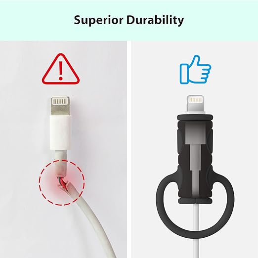 Bone Kabelbescherming, 3 stuks Silicone Kabelslang voor Lightning iPhone Oplaadkabel