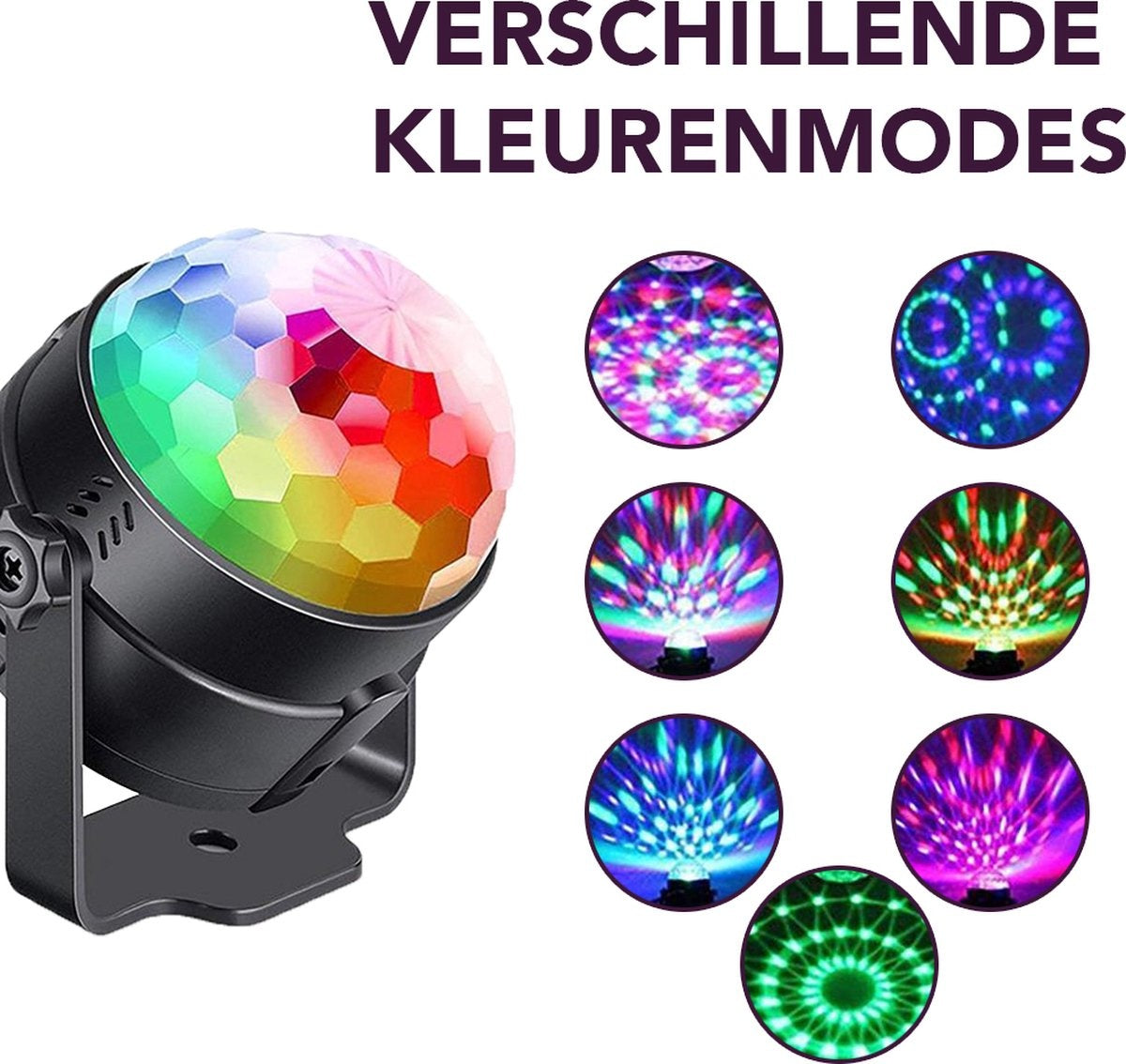 Achaté Discolamp met Afstandsbediening - Feestverlichting - Disco Bal - Discoverlichting - Disco Lamp
