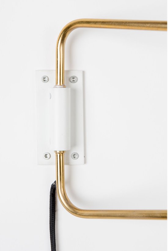 Zuiver Shady Wandlamp Wit - 73x14,5x31 cm - metaal - 180 cm snoerlengte - 25W