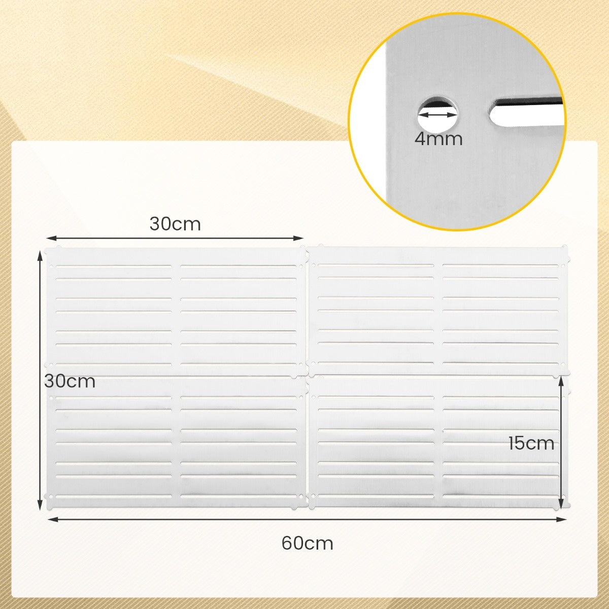 Coast magnetische gereedschapshouder Wall 4 Toolplaten 32 Sterke magnetische strips