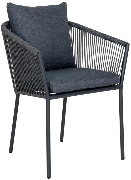 house nordic salerno tuinstoel - donkergrijs - set van 4