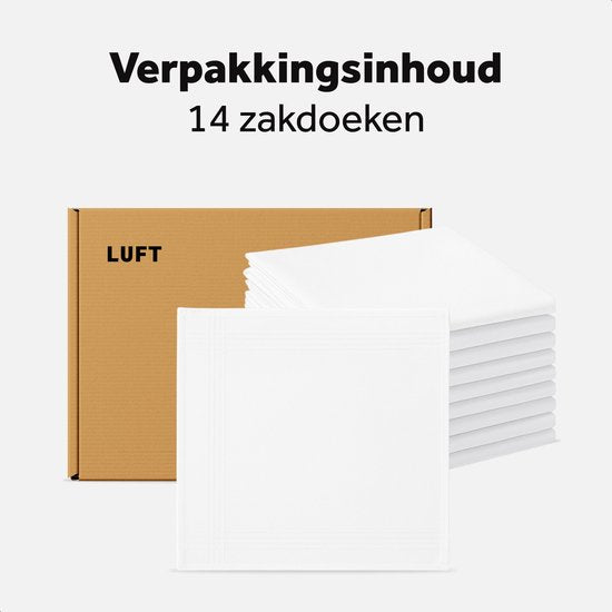 Luft Zakdoeken heren - 14 stuks - 40x40cm - Katoenen - Boeren zakdoek - Voor volwassenen