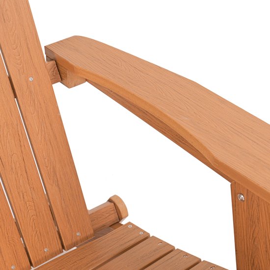 AXI Claire Adirondack Stoel Bruin – Kunststof loungestoel met armleuningen – Opklapbaar - Hoge rugleuning - Tuinstoel - 84,5 x 77 x 95,5 cm - Duurzaam & weerbestendig