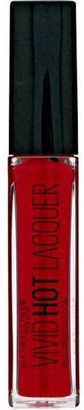Maybelline Color Sensational Vivid Hot Lacquer - 70 So Hot - Lipstick lippenstift Rood Glans