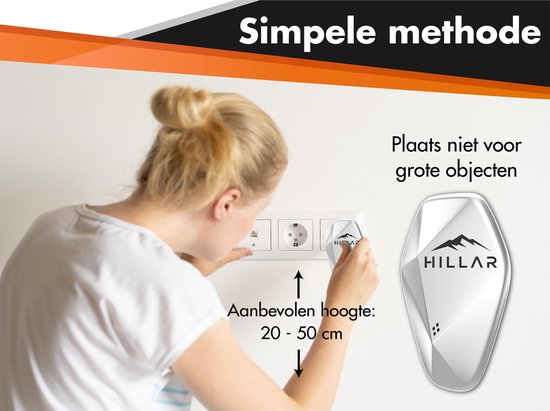 Ultrasone Ongedierteverjager – Tegen Muizen, Ratten, Kakkerlakken, Muggen, Spinnen & Mieren – Plug-in Insectenverdelger – DUO White